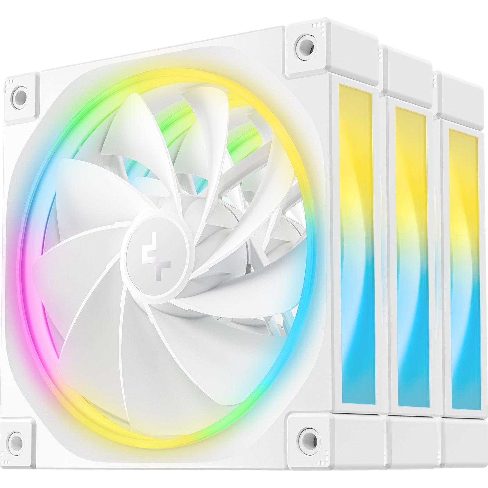 DeepCool FL12 White ARGB 120mm PWM Fans 3-Pack - 2150 RPM DeepCool FL12 White ARGB 120mm PWM Fans 3-Pack - 2150 RPM